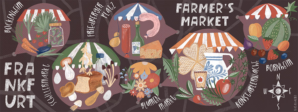 Food Illustration Farmer´s Market by nataliaoro