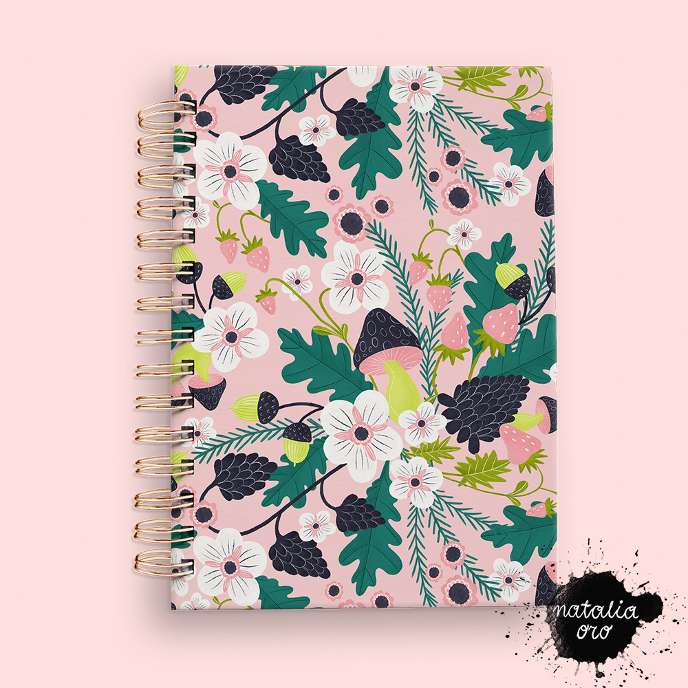 Notizbook with floral pattern by nataliaoro