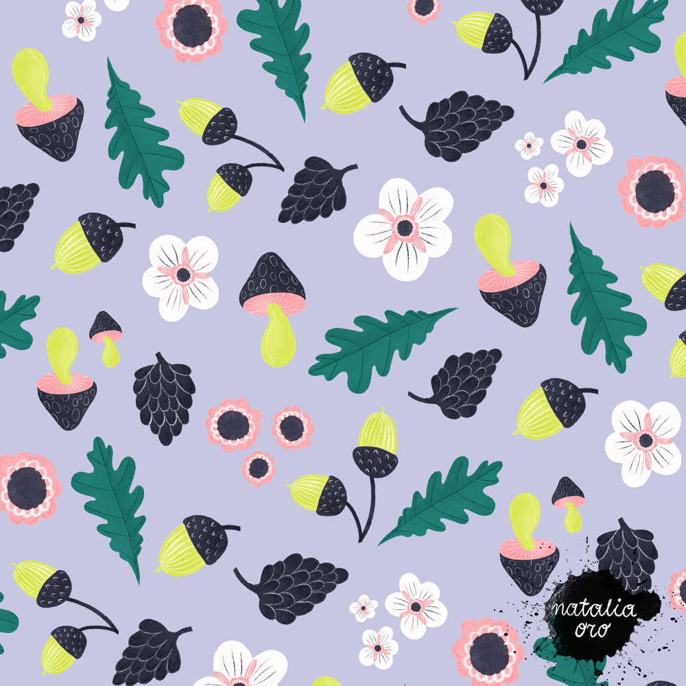 Forest Plants Pattern by nataliaoro