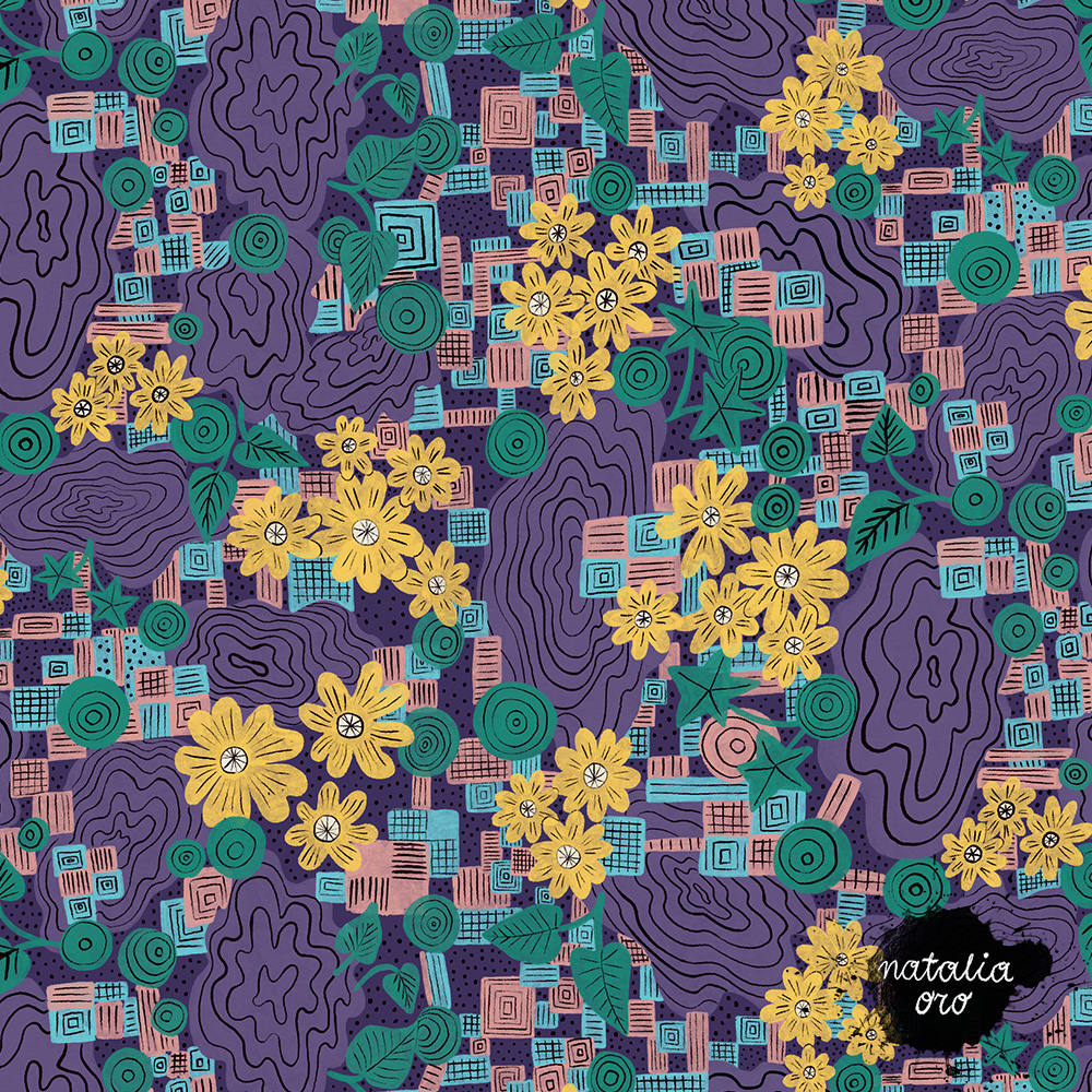 Abstract Pattern With Flowers 2021