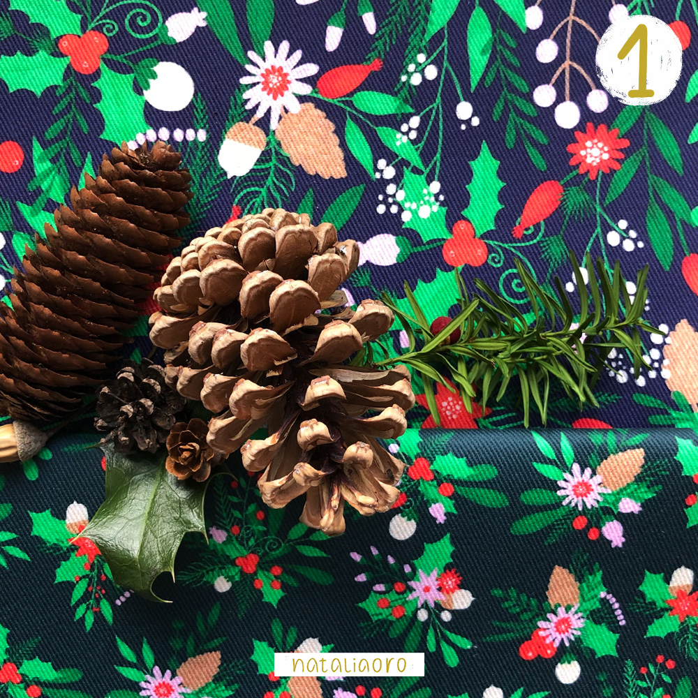 Day 1 Christmas Advent Calender Fabric Pattern by nataliaoro