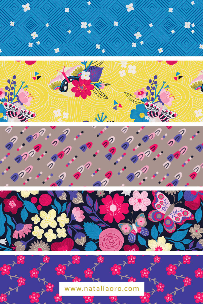 Birds, Blooms and Butterflies - five patterns from the collection by nataliaoro