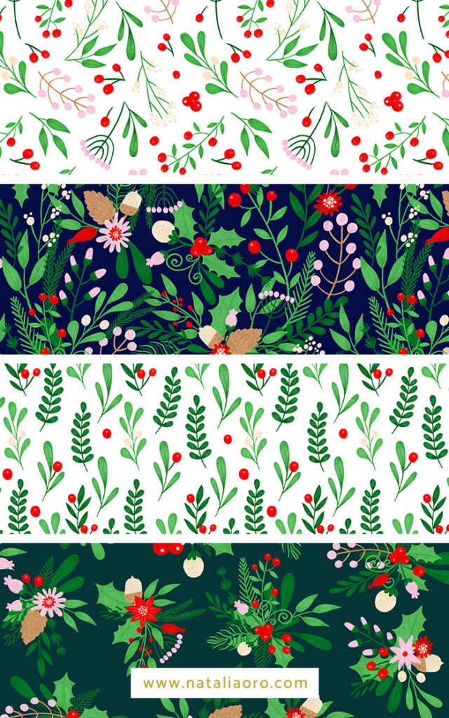 Christmas Plants Pattern Collection