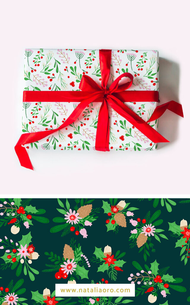 Christmas Bouquets Pattern Gift-Box