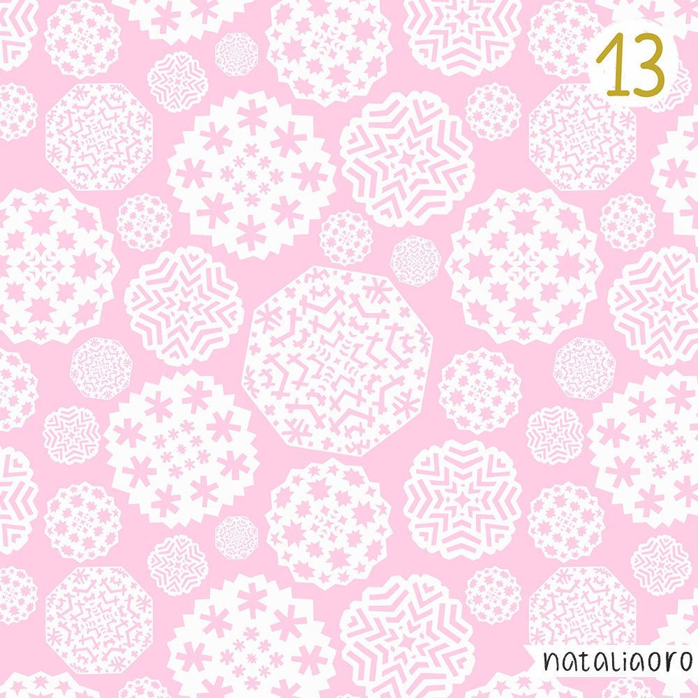 Day 13-Christmas Snowflakes Pattern, personal project by nataliaoro