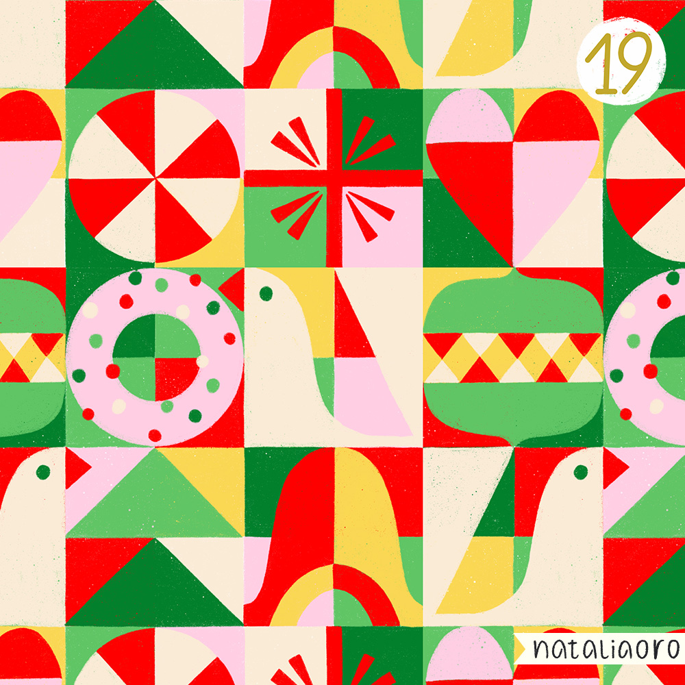 Day 19-Christmas Fun Grid Pattern, personal project by nataliaoro