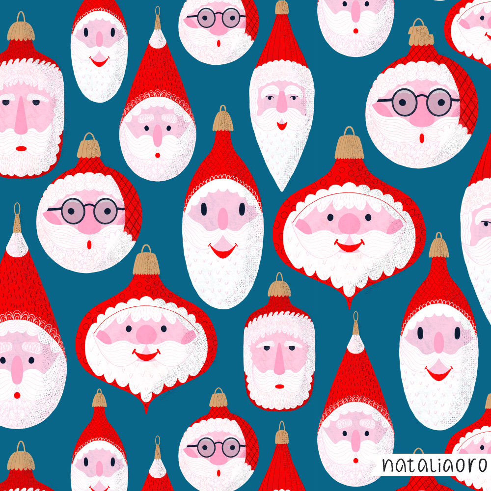 Santa Christmas Ornaments Pattern by nataliaoro