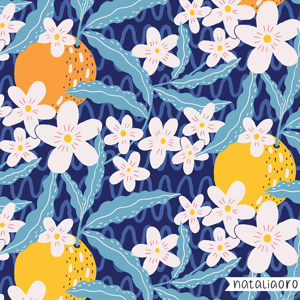 Dolce Vita Citrus Pattern by nataliaoro