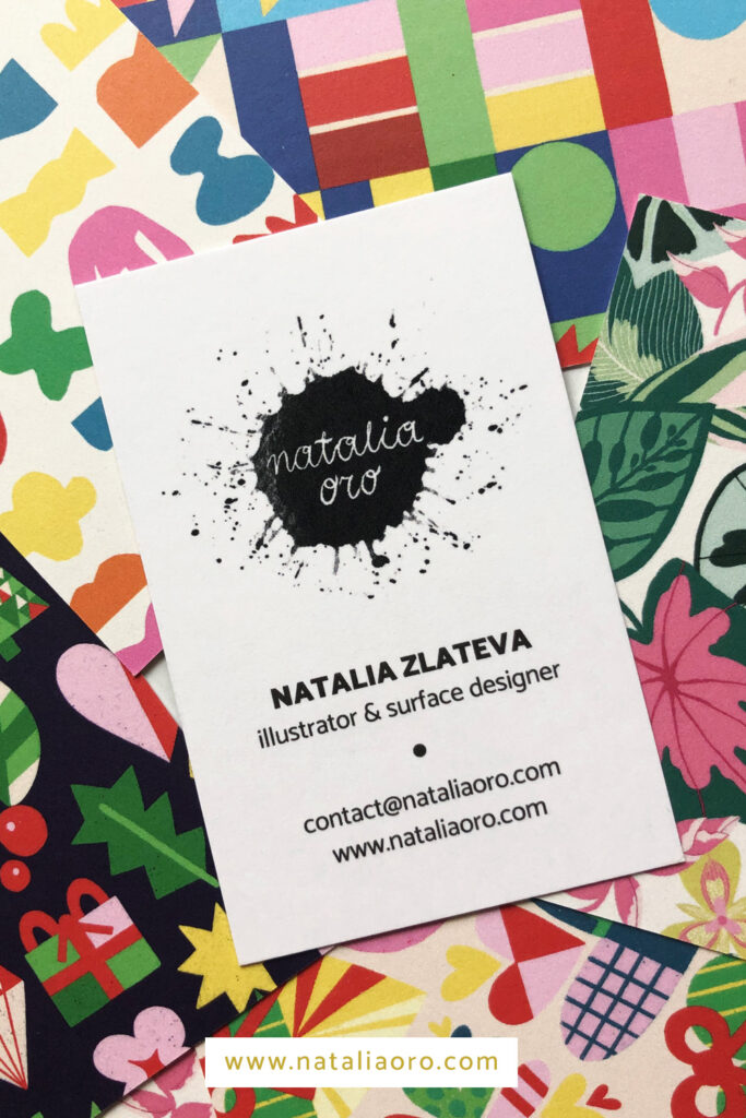 nataliaoro - business cards, illustrator and surface designer