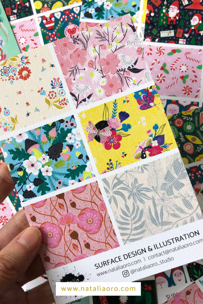 nataliaoro - promotional cards, illustrator and surface designer