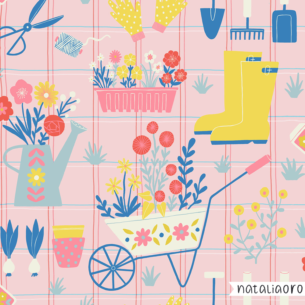 Spring Gardening Floral Pattern by nataliaoro