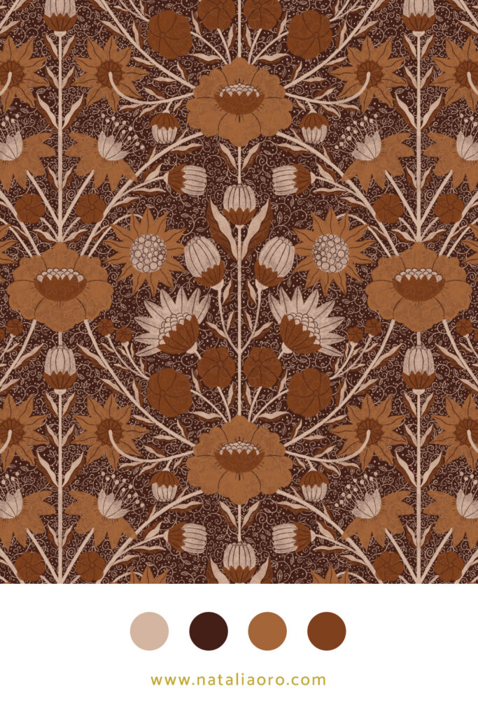 Method 9 - eclectic floral surface pattern design - by nataliaoro