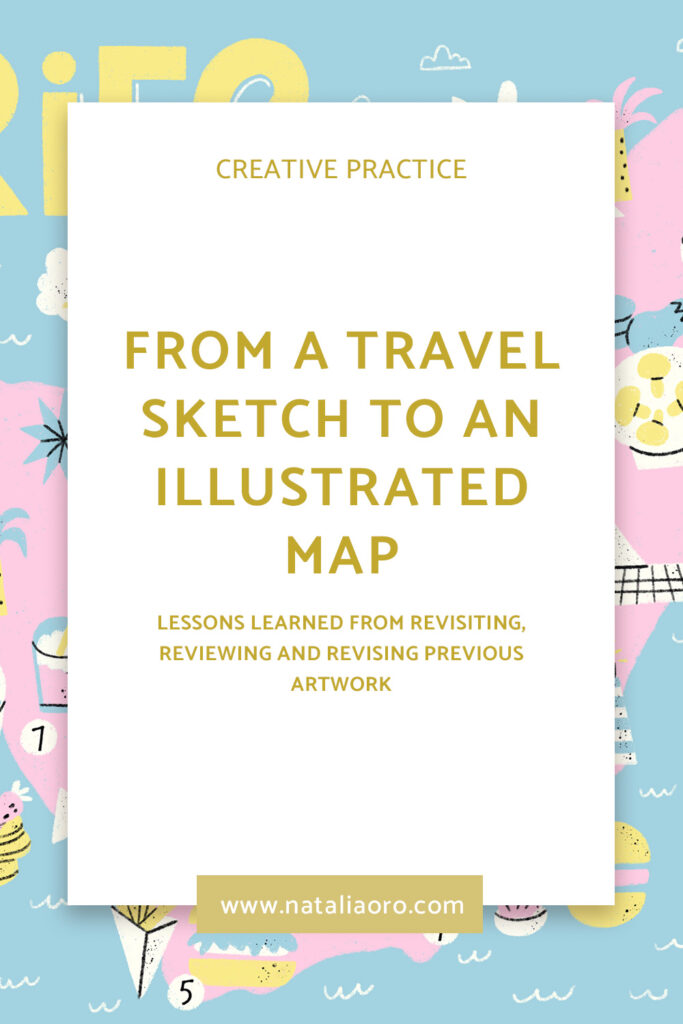 From a sketch to an illustrated map - Tenerife, titel image, nataliaoro
