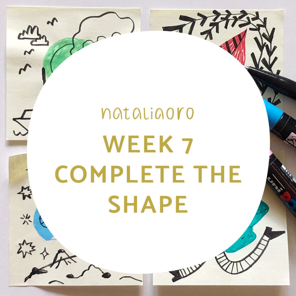 Complete the shape, title image, nataliaoro