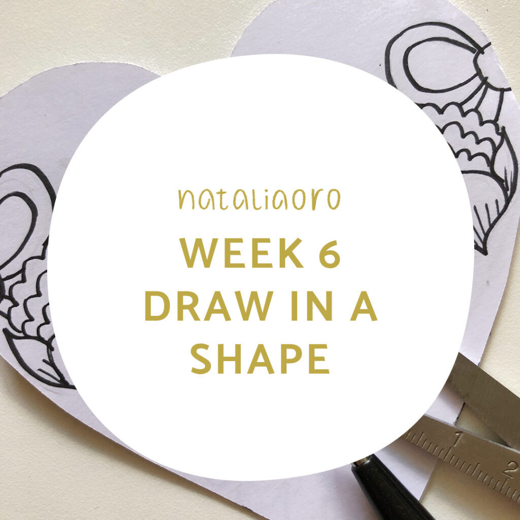 Draw in a shape, title image, nataliaoro