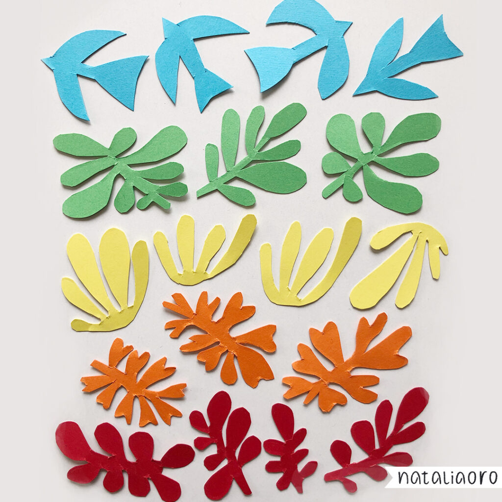 Matisse inspired paper cut outs, nataliaoro