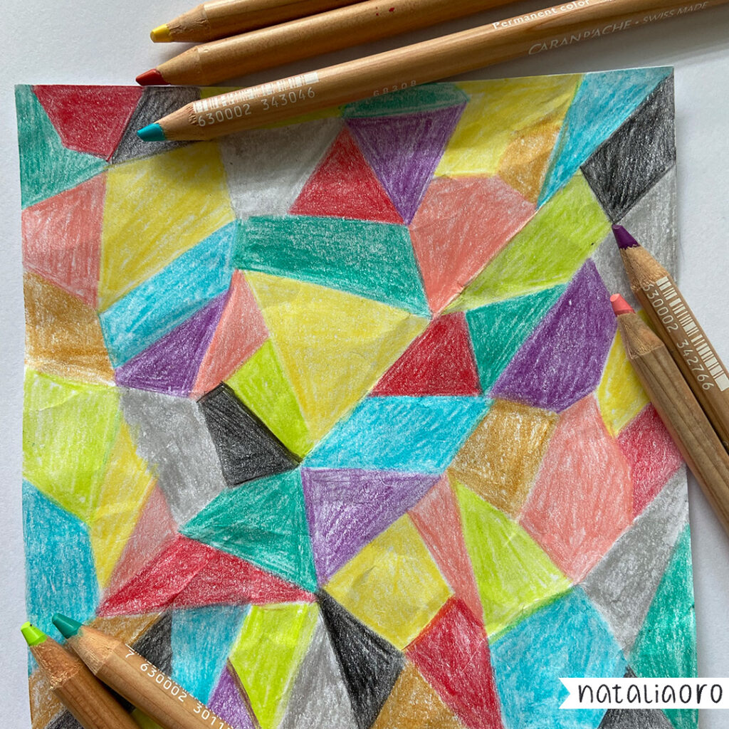 Colour combinations - crayon and abstract composition, nataliaoro