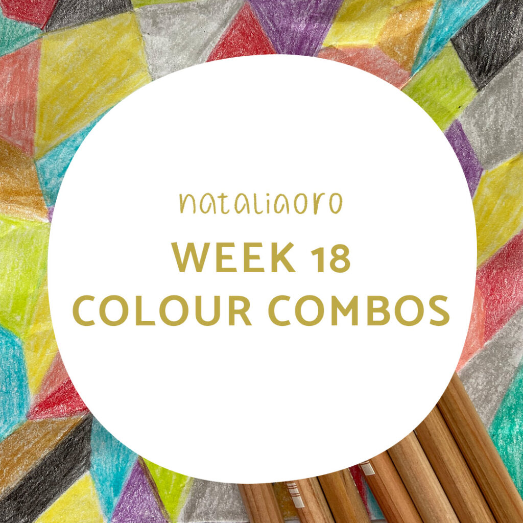 Colour combinations - crayon and abstract composition, title image, nataliaoro