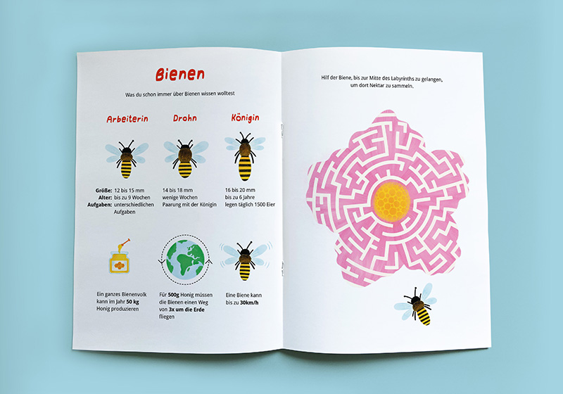 Activity book for children that features facts about bees, nataliaoro 2026