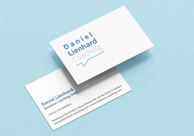 Business card for Daniel Lienhard coaching, nataliaoro